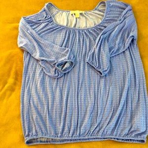 Micheal Kors blue and white top